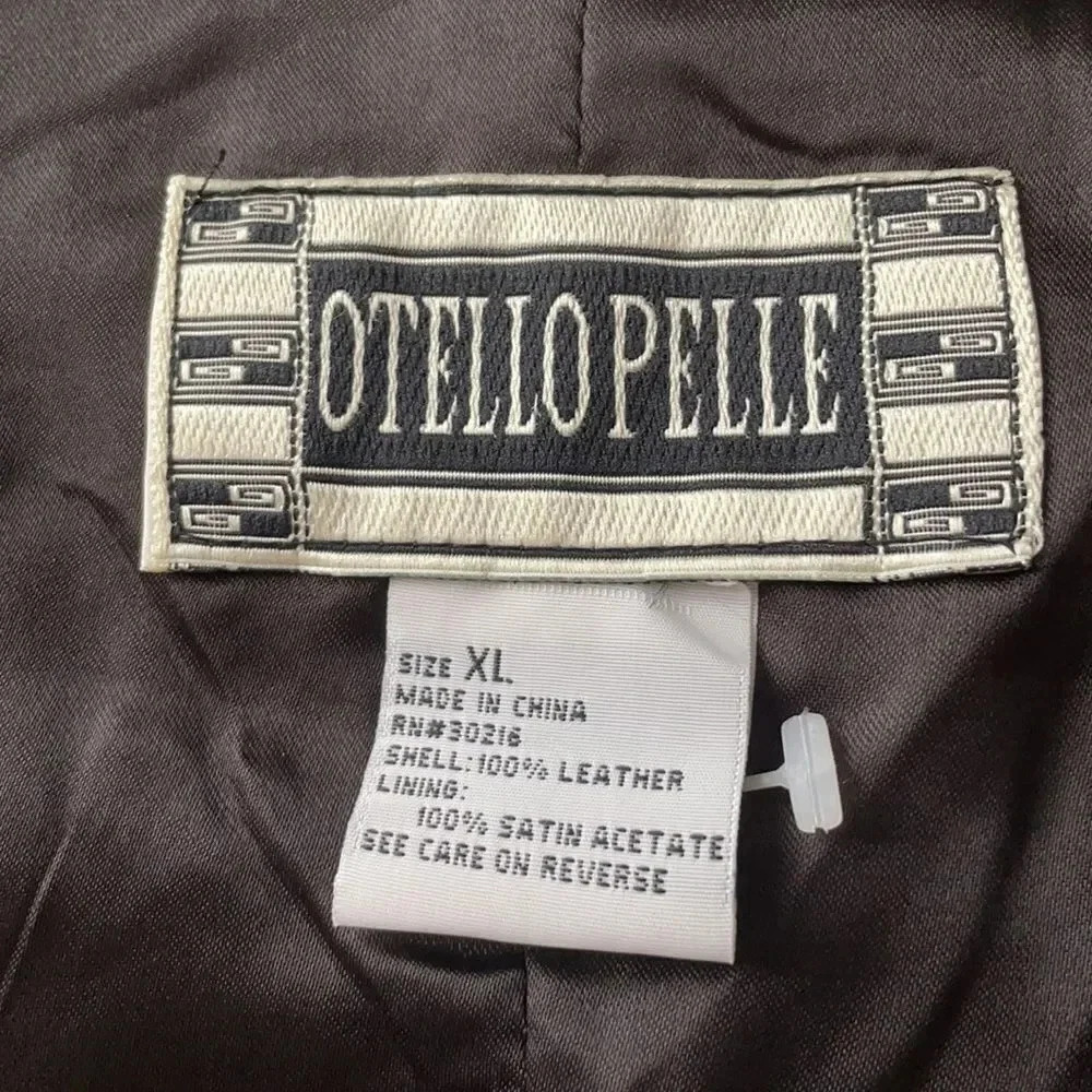 Otello Pelle vintage leather vest Black. Men’s size XL 100% genuine leather - Picture 3 of 12